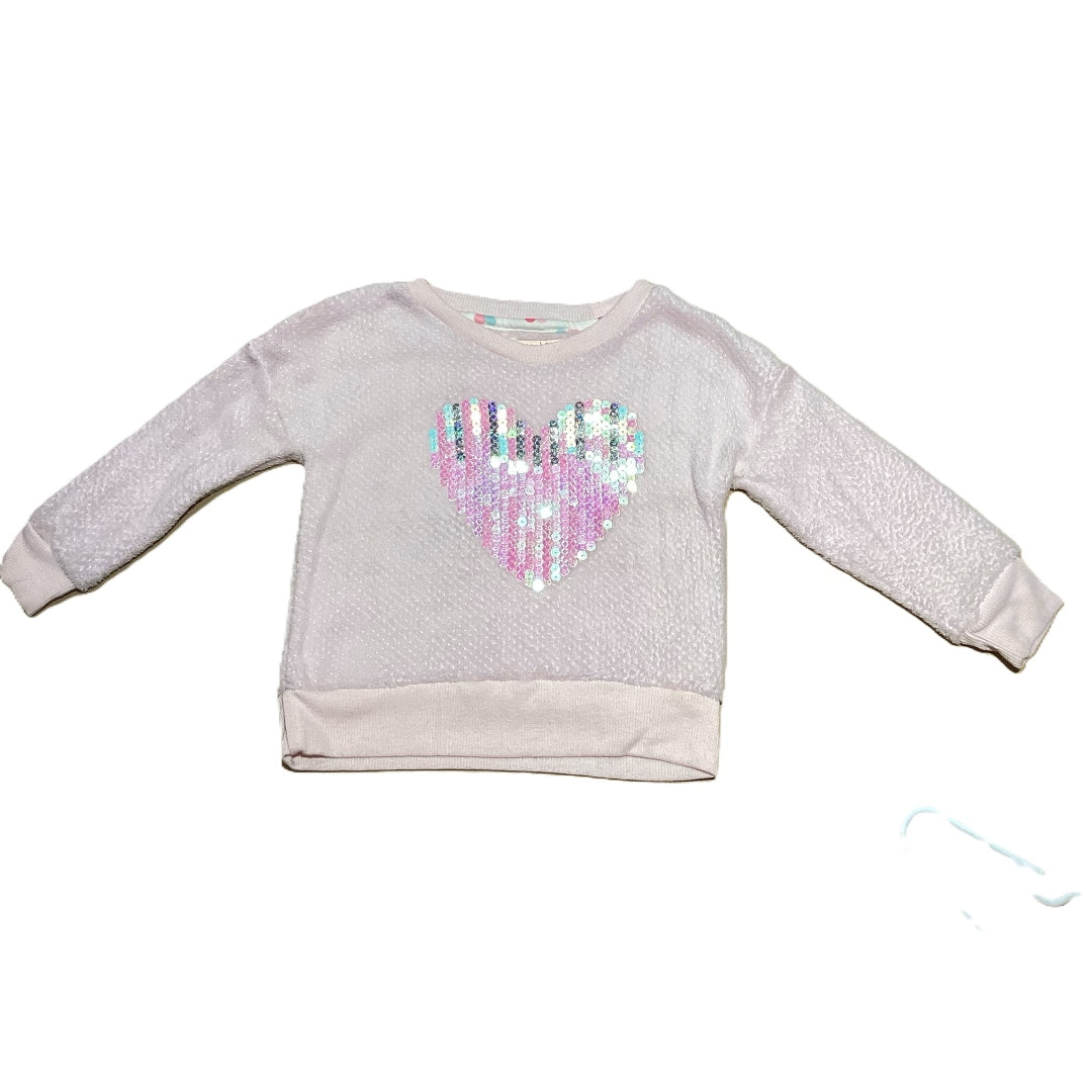 2T Girls Colette Lilly NWT White Crewneck Sweatshirt w/Sequin Heart