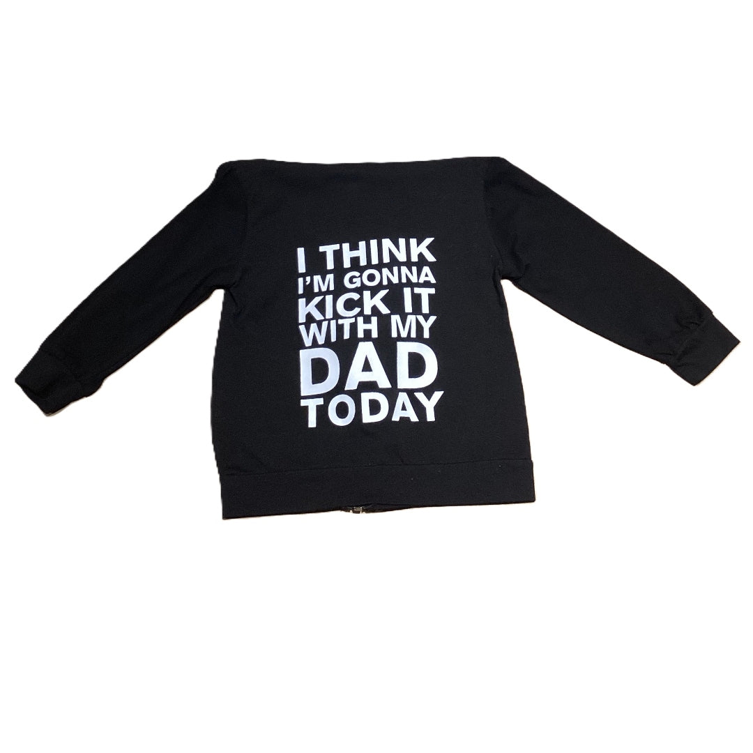 2T Boys Kickin' it with My Dad Sweatshirt, New Balance Striped Pants