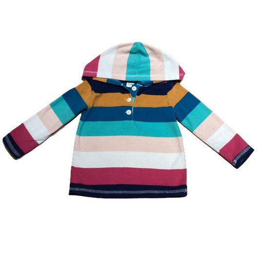 2T Girls Carter's Bold Stripe Fleece Hooded Sweatshirt