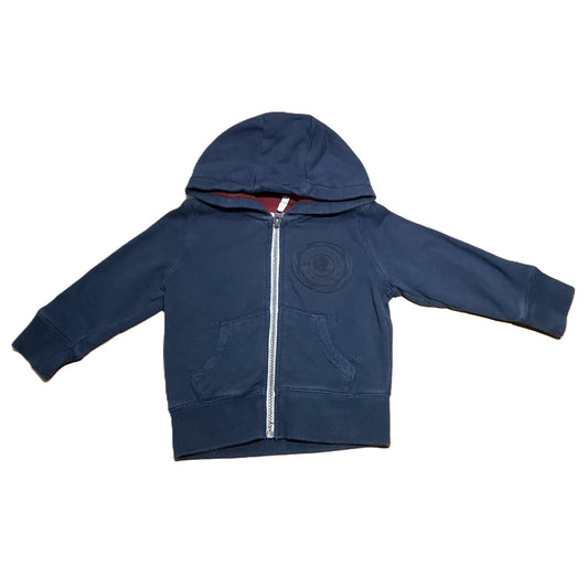 2T Boys Carter's Zip Up Navy Hooded Sweatshirt
