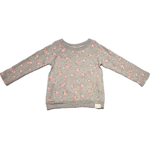 3T Girls Carter's Gray Floral Sweatshirt w/Pockets