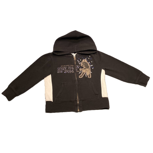 3T Boys Old Navy Black West Coast Hit Squad Front Zip Sweatshirt