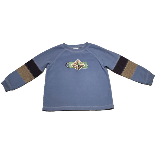 3T Boys TKS Blue Fleece Sweatshirt w/Sled Emblem