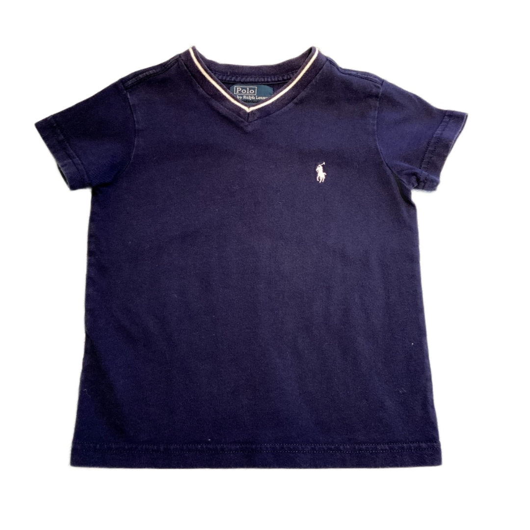 2T Boys Polo by Ralph Lauren Navy Blue V-Neck