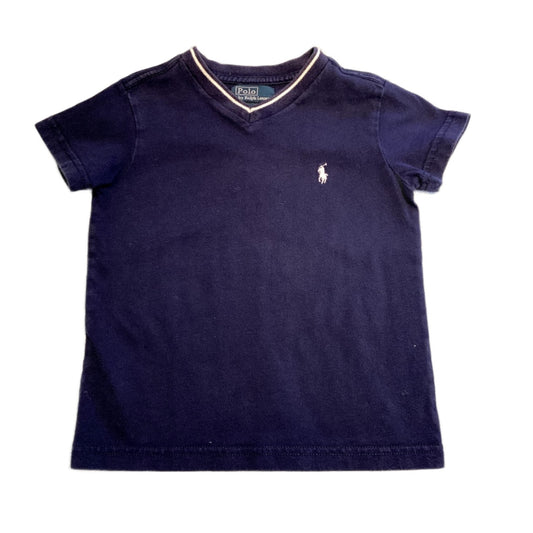 2T Boys Polo by Ralph Lauren Navy Blue V-Neck
