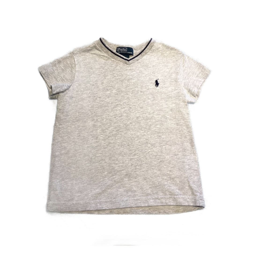2T Boys Polo by Ralph Lauren Light Gray V-Neck Tshirt