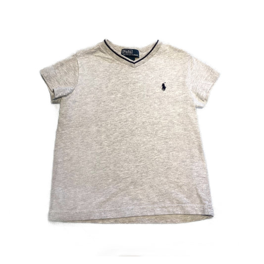 2T Boys Polo by Ralph Lauren Light Gray V-Neck Tshirt