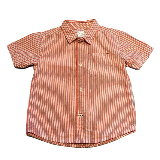 2T Boys Gymboree Orange and Blue Striped Button Down