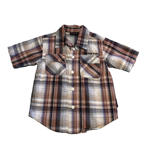 2T Boys Calvin Klein Multi-Colored Button Down