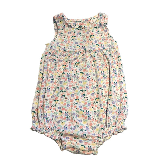 18-24 Girls Old Navy Pastel Floral Bubble Onesie