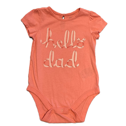 18-24 Girls Baby Gap Hello Dad Coral Onesie