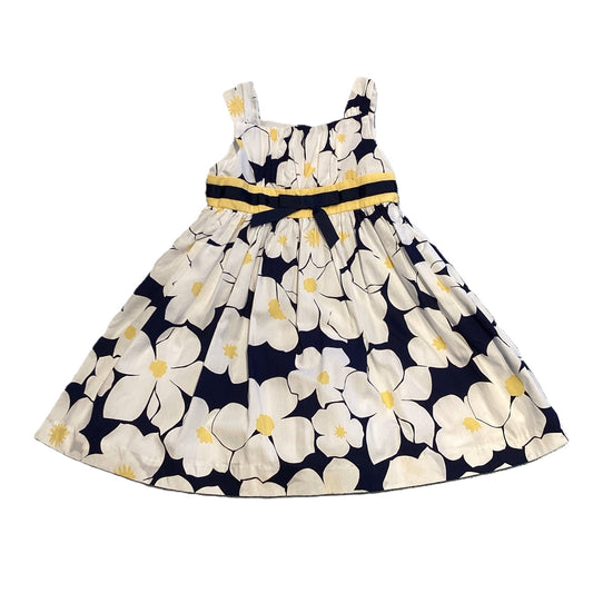 18-24 Girls Maggie and Zoe Navy Blue and Yellow Floral Dress