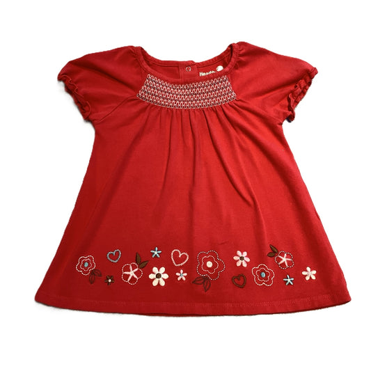 18-24 Girls Healthtex Red Shirt with Floral Bottom