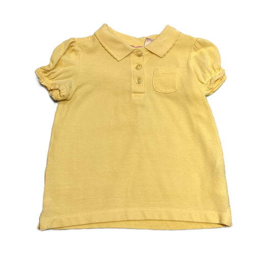 18-24 Girls Savannah Yellow Polo with Ruffle Sleeves