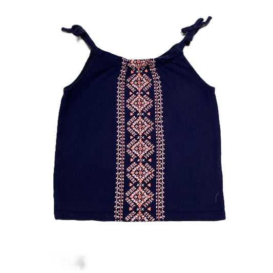 9-12 Girls OshKosh Blue Tank w/Pink & White Accent