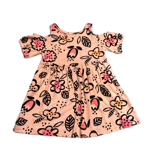 2T Girls Cat & Jack Pink Floral Open Shoulder Dress