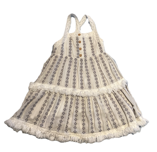2T Girls Joie White Lace and Fringe Sundress
