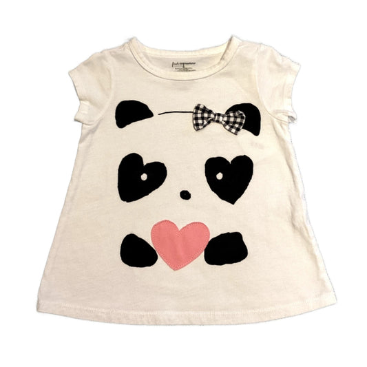 2T Girls First Impressions White Panda Tshirt