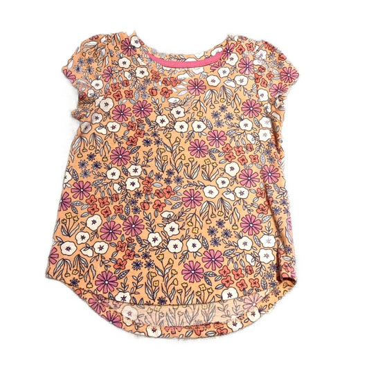 2T Girls Cat & Jack Orange and Multi-Colored Tshirt