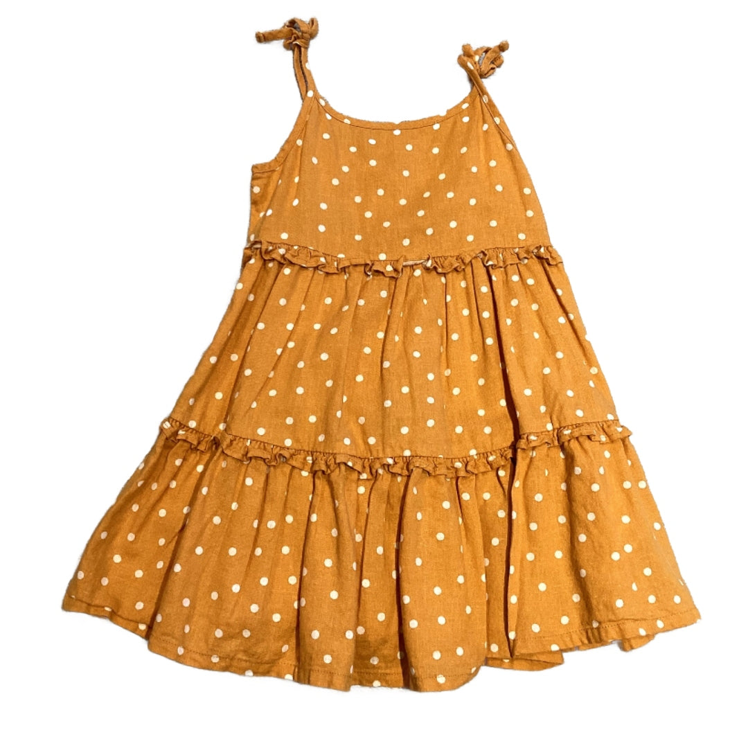 2T Girls OshKosh Yellow and White Polka Dot Sundress