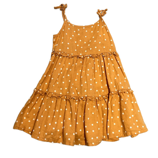 2T Girls OshKosh Yellow and White Polka Dot Sundress
