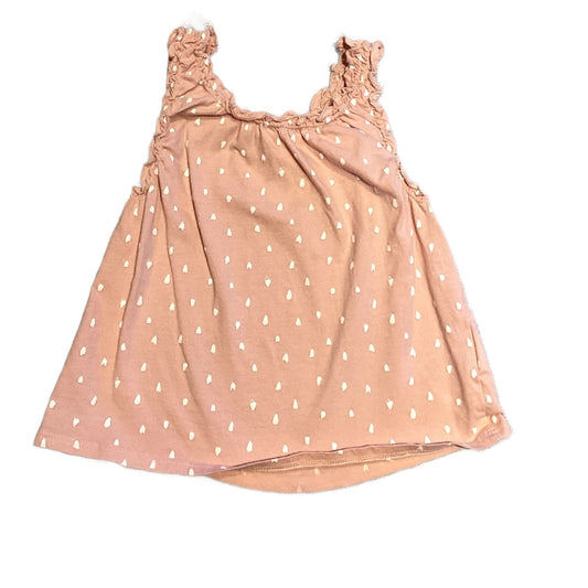 2T Girls H&M Dusty Pink Patterned Tank Top