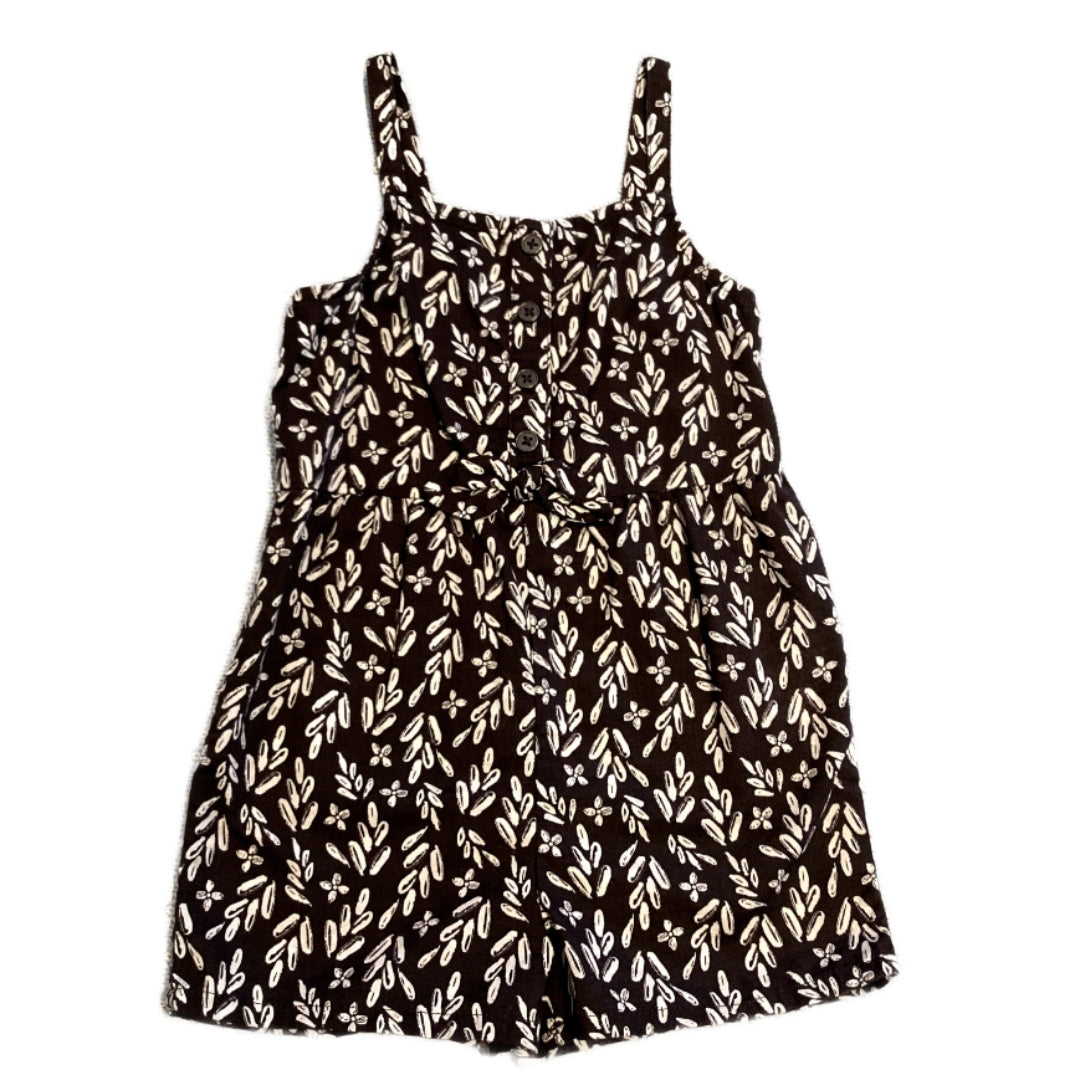 2T Girls Carter's Gray and White Patterned Romper
