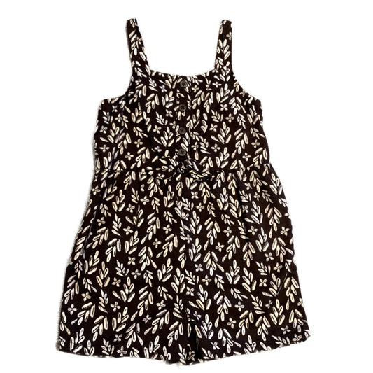 2T Girls Carter's Gray and White Patterned Romper