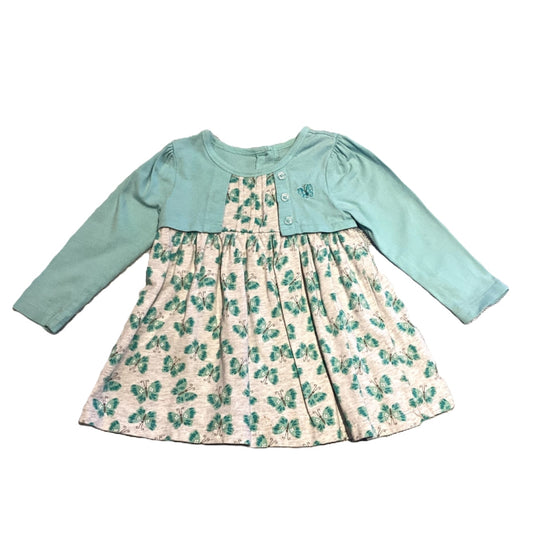 2T Girls Little Me Floral Dress with Built In Cardigan