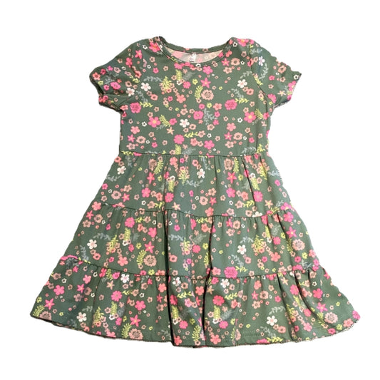 2T Girls Free Style Teal Floral Dress