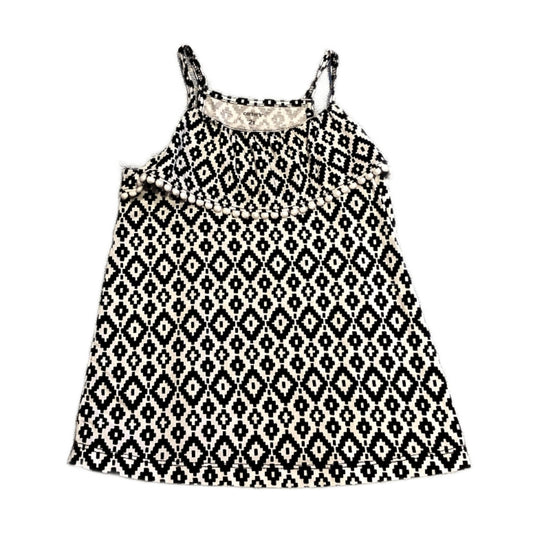 2T Girls Carter's Black and White Tank Top