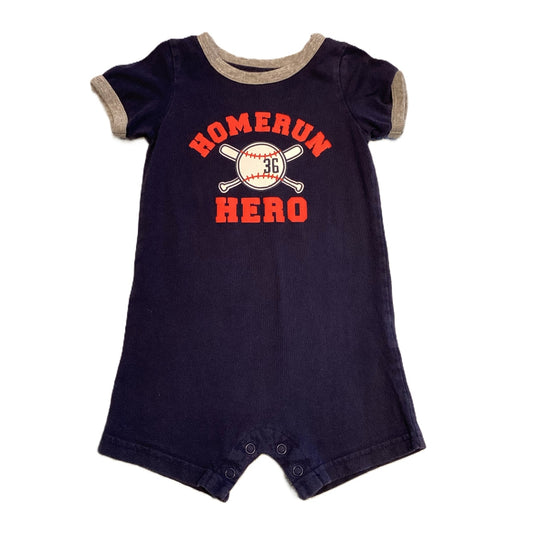12-18 Boys Carter's Homerun Hero Navy Blue Romper