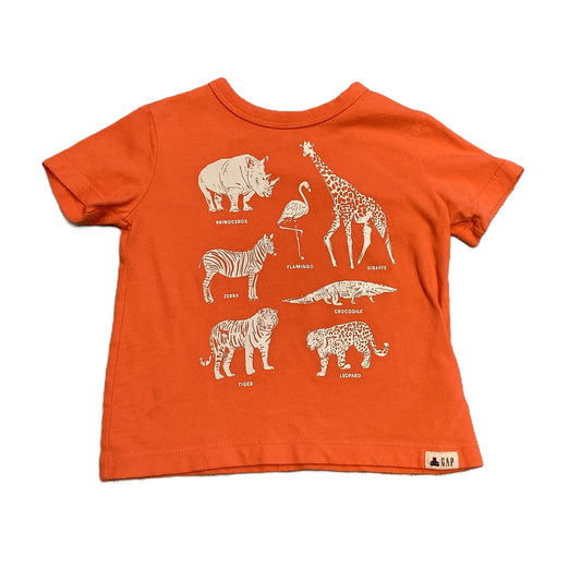 12-18 Boys Baby Gap Orange Animal T-Shirt
