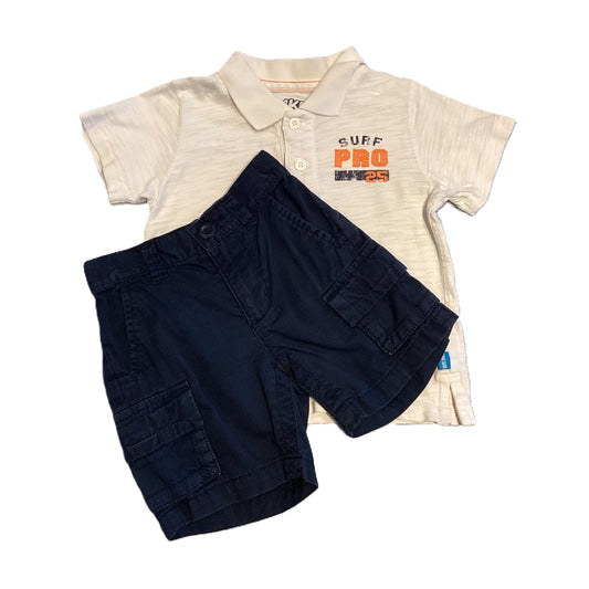 12-18 Boys Children's Place Surf Pro Polo, Old Navy Navy Blue Cargo Shorts