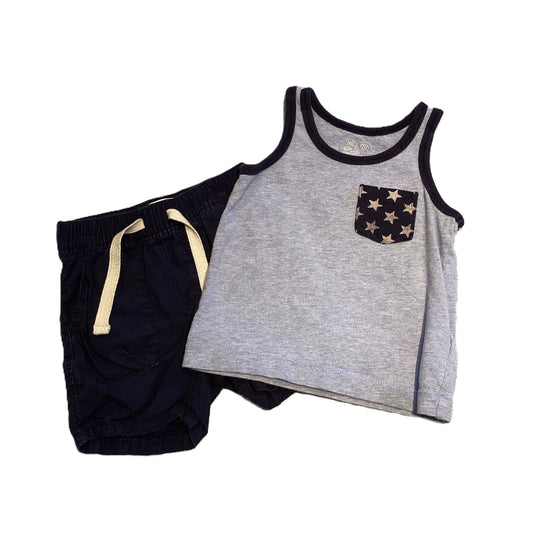 12-18 Boys Baby Gap Blue Star Pocket Tank Top, Old Navy Cargo Shorts