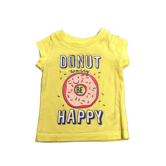 0-3 Girls Carter's Donut Worry Be Happy Tshirt