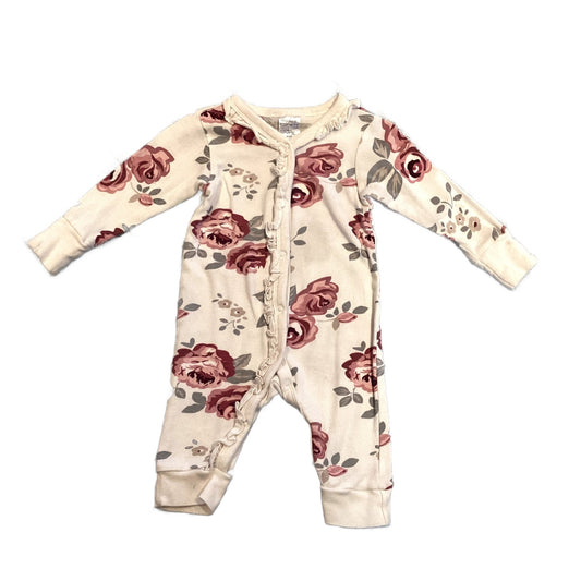 0-3 Girls Modern Moments Organic Cotton White Floral One Piece