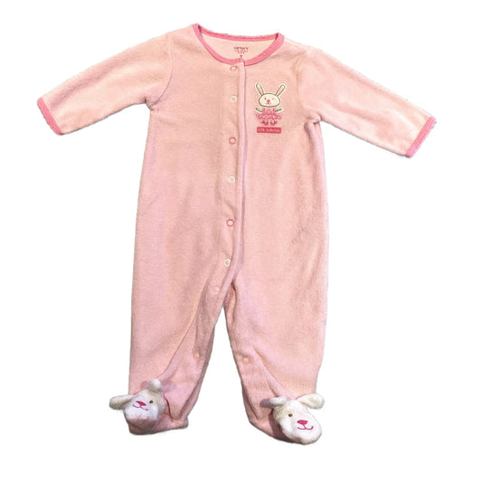 0-3 Girls Carter's Pink Bunny Little Ballerina Sleeper