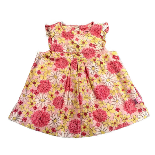 0-3 Girls Emma's Garden Pink and Yellow Floral Dress