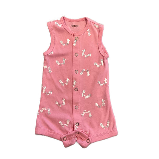 0-3 Girls Hane's Tank Top Romper