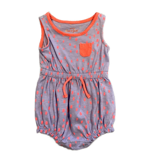 0-3 Girls Cat & Jack Blue and Orange Tank Top Bubble Onesie