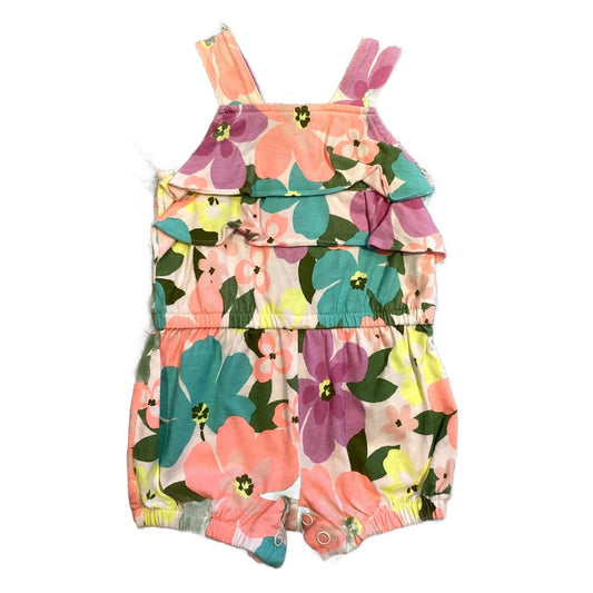0-3 Girls Carter's Neon Floral Tank Top Bubble Onesie