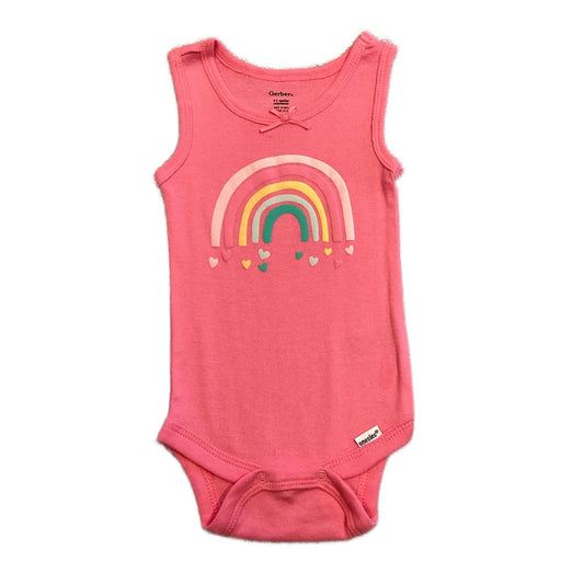 0-3 Girls Gerber Pink Rainbow Tank Top Oneise