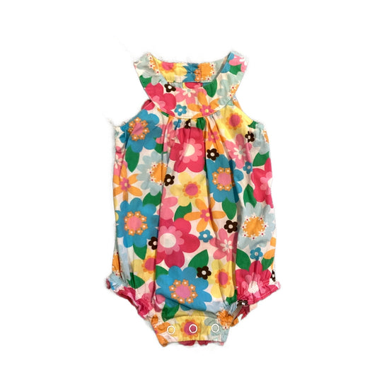 0-3 Girls Carter's Multi-Colored Floral Tank Top Bubble Onesie