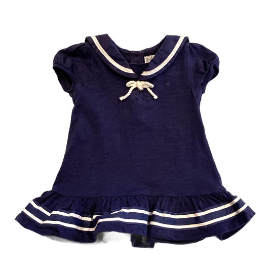 0-3 Girls Ralph Lauren Nautical Navy Blue Dress