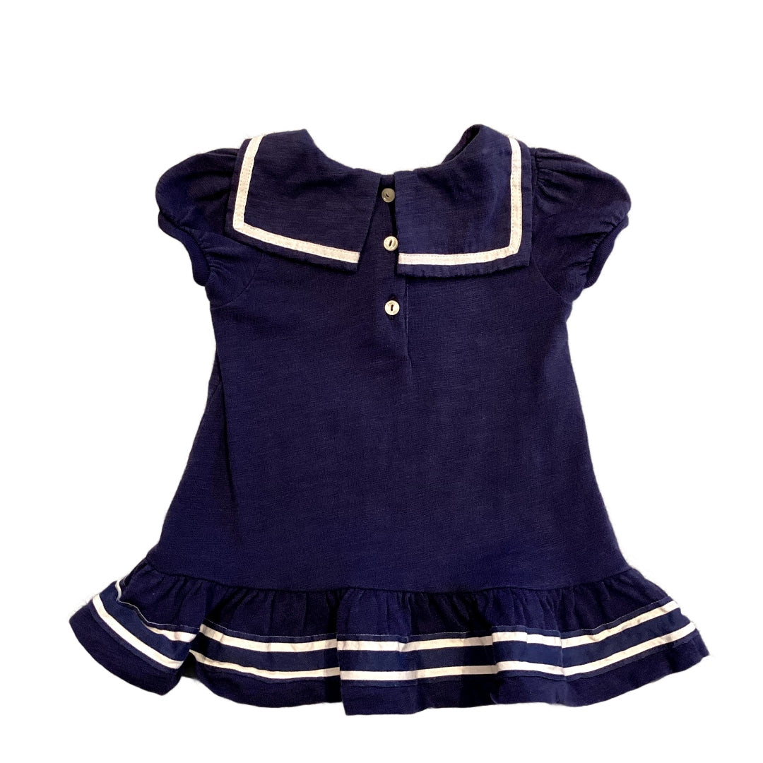 0-3 Girls Ralph Lauren Nautical Navy Blue Dress