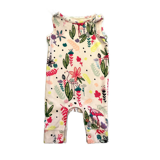 0-3 Girls Cat & Jack Multi-Colored Flamingo Romper