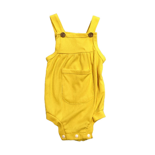 3-6 Girls Bright Yellow Cloth Overalls