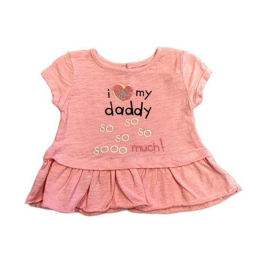 3-6 Girls KoalaKids I Love My Daddy Pink Top