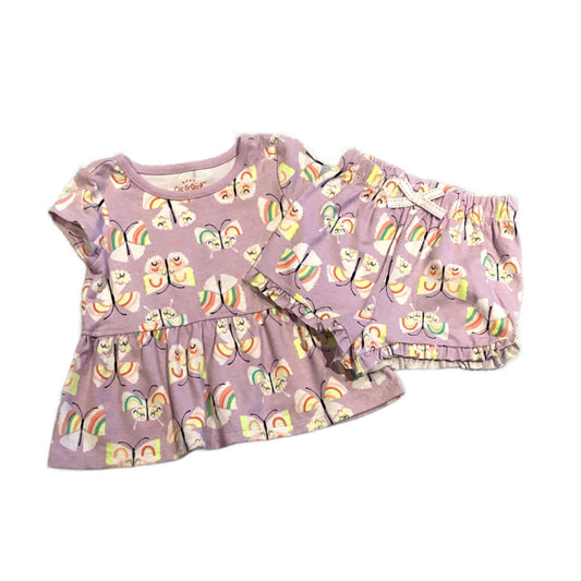3-6 Girls Cat & Jack Purple Butterfly Matching Set